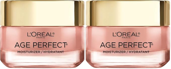 L'Oreal Paris Age Perfect Rosy Tone Anti-Sagging Face Moisturizer,Renew & Revive Healthy Tone,1.7 oz (Packaging May Vary),(Pack of 2)