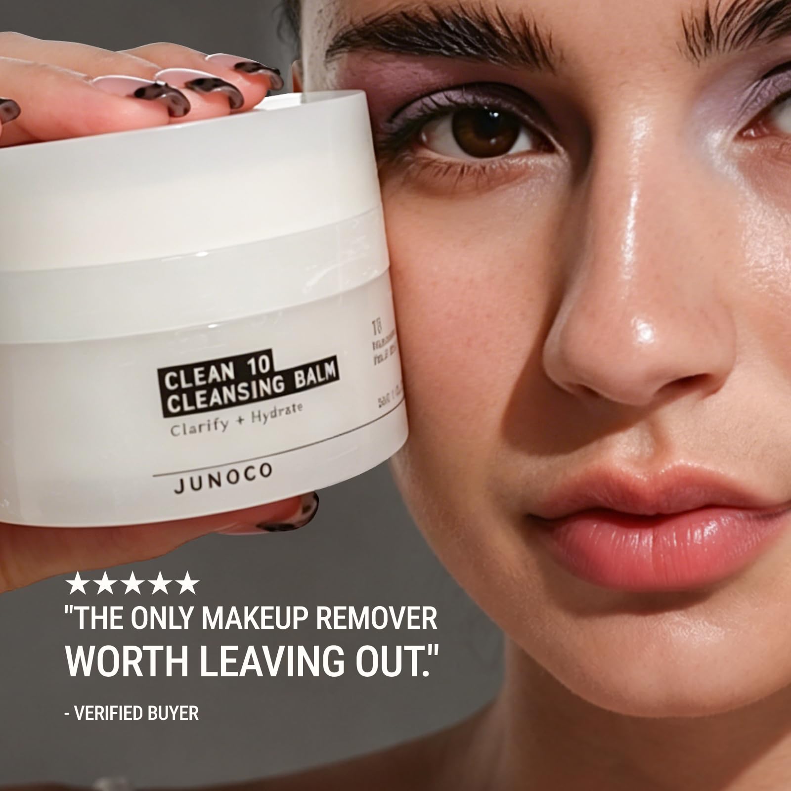 JUNO & Co. JADE Clarifying Cleansing Powder, Refillable Enzyme Face Cleanser, Gentle Exfoliating Powder-to-Foam Cleanser with Rice & Papaya Enzymes, For Smooth Hydrated Skin, 35g