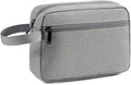 XIRYOHEAUR Travel Hanging Toiletry Bag with Carry Handle - Water-Resistant Small Cosmetic Organizer for Men & Women, Makeup, Shaving Kit, Gym & Travel Essentials (Grey)