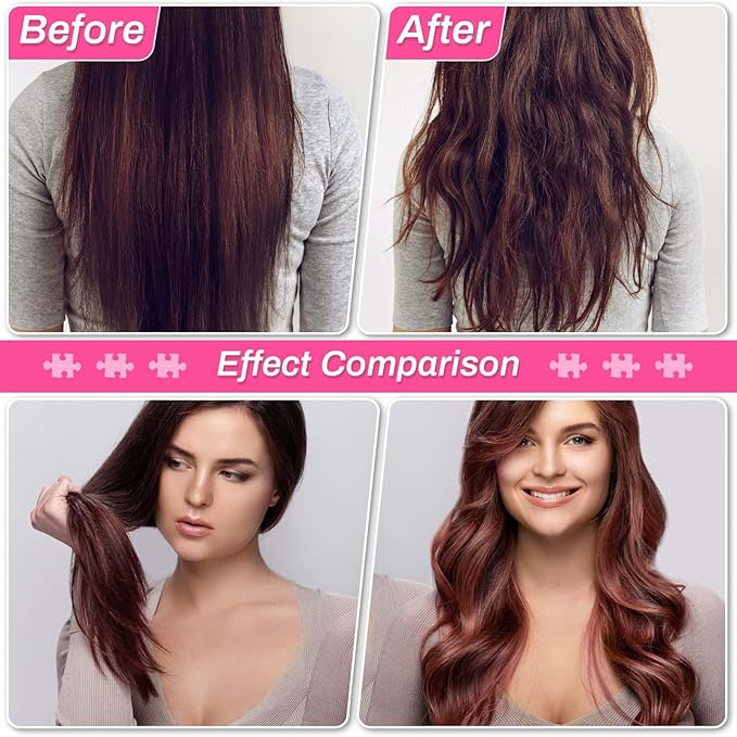 56 Pcs Hair Roller Set for Blowout Look, Long Medium Short Hair Volume; 30Pcs Rollers, 5 Sizes, 24 Pcs Clips, Storage Bag