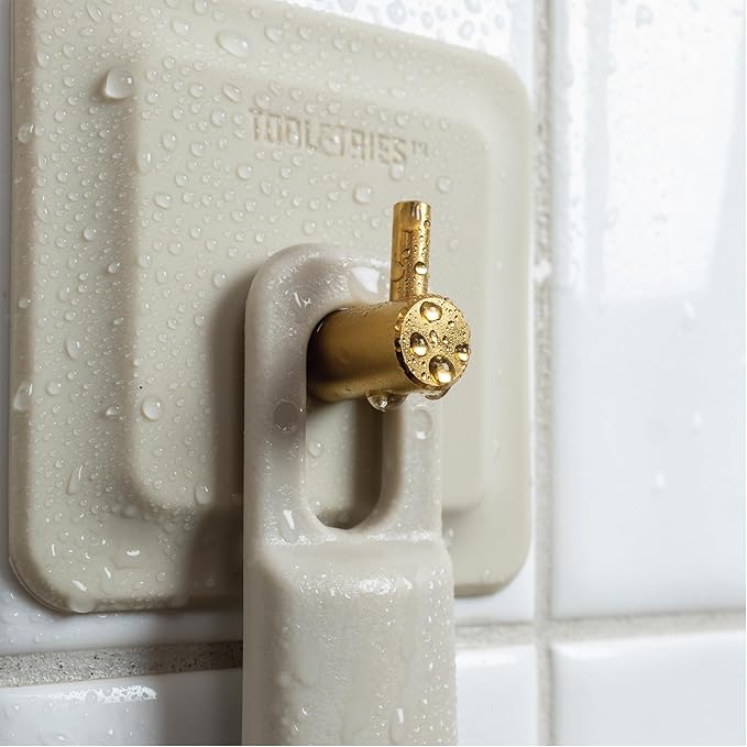 TOOLETRIES Silicone Back Scrubber for Shower with Hook - Sand