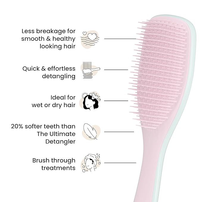 Tangle Teezer Fine Ultimate Detangler Brush for Fine Hair, Pink & Mint
