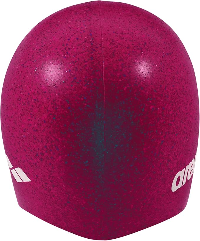 Arena Classic Unisex Recycled Silicone Swim Cap for Women and Men, Intensive Training and Racing Comfortable Long Hair Swimming Hat, Ruby/Multi