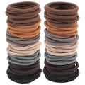 Sderoq100 PCS Hair Elastics Hair Ties, 4MM Colorful Ponytail Holders Hair Bands, 2 Inch in Diameter Elastic Band for Medium to Thick Hair, 7 Colors (4MM Dark colors)
