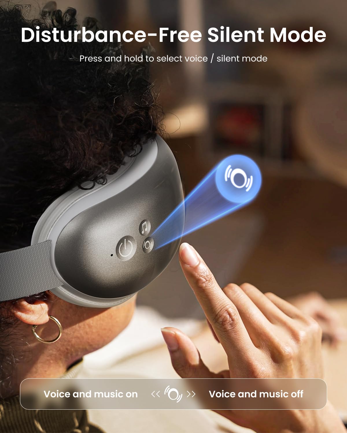 RENPHO Eyeris 1 Eye Massager with Heat, Birthday Gifts for Men and Women, FSA Eligible HSA, Smart Eye Mask for Head Tension and Screen Fatigue, Eye Strain