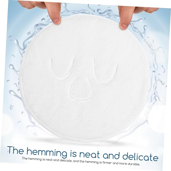 2Pcs Coral Fleece Hot Compress Towel Mask Reusable Facial Care Towels for Skin Cooling and Soothing White Color for and Beauty Treatments