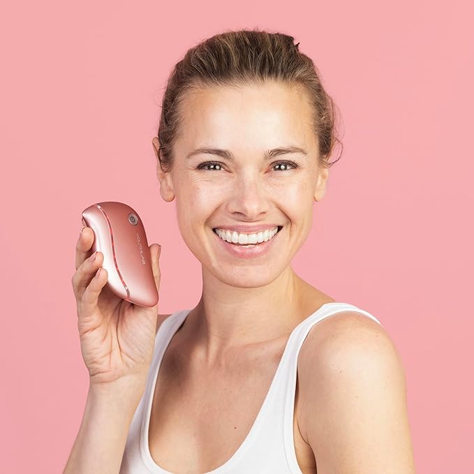 YOUTHLUX ProSculpt Heated Gua Sha Facial Massager – Electric Guasha Tool for Face Sculpting, Relaxation & Skincare | Soothing Vibration Facial Massage Tool with Contoured Design (Rose Gold)