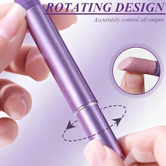 Plman 3-in-1 Cuticle Oil Pen, Cuticle Pusher Nail Oil Pen with Ceramic Tip, Nail Care Pen for Hangnails, Dry & Damaged Nail, Moisturize Strengthen Brighten Nails Care (Camellia-3PCS Rotating)