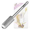 PANA 3/32" Small Smooth Round Top Safety Carbide Nail Drill Bit for Gel Polish & Acrylic Removal Nail Salon Manicure Pedicure Electric File Tools (Small Barrel - Silver, Fine)