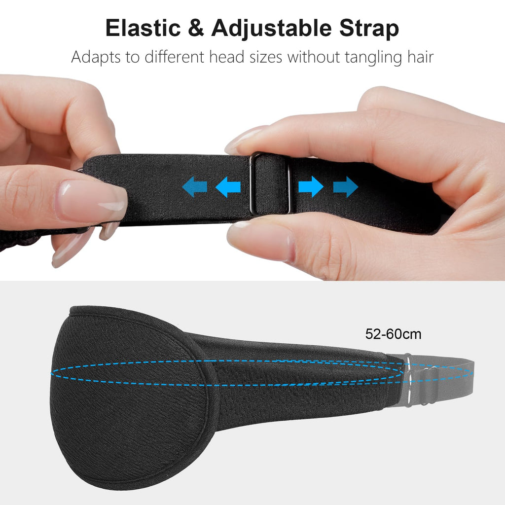 Gritin 100% Blackout Sleep Eye Mask for Women Men, Zero Pressure Sleep Mask