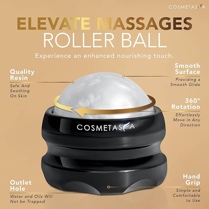 Cosmetasa Massage Oil for Sore Muscle Massage Therapy with Roller - All Natural, Cruelty-Free Massage Oils for Muscle Relaxing & Joint Comfort - Arnica Extract with Lavender & Chamomile Oil (8.8 oz)