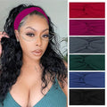 XTREND 6 Pcs Women's Headbands Twisted Cross Elastic Head Bands Yoga Workout Headband Non-Slip Sweat Soft Headbands Solid Color Simple Versatile Hair Accessory Hairbands