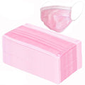 Wecolor 120 PCS Pink Masks, Disposable Face Mask, 3 Ply Protection Masks