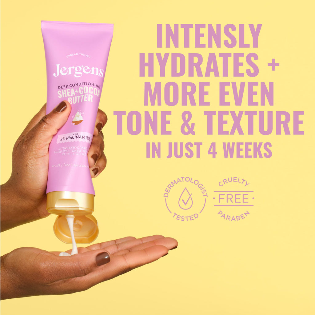Jergens Shea & Cocoa Hand & Body Lotion For Dry Skin, 8.5 fl oz