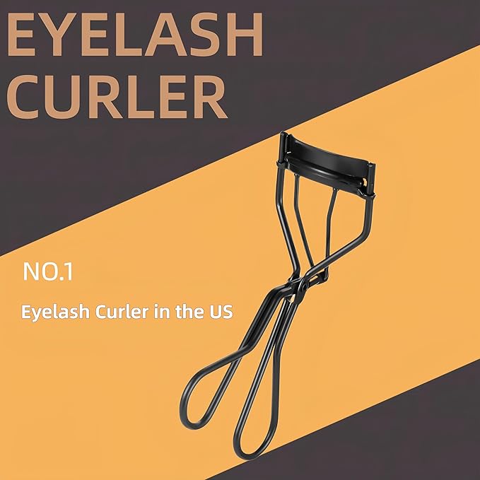 Acavado Professional Eyelash Curler with Lash Comb – Award-Winning Design – Pinch-Free, Effortless Curl for a Lash-Lift Effect in Seconds, Perfect for Home or Travel, Grey Black