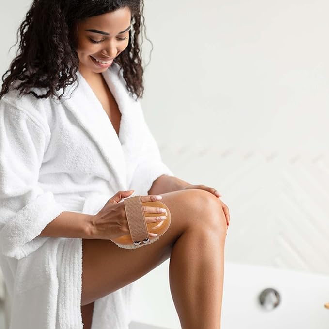 OWIIZI Dry Brushing Body Brush Wooden Body Scrubber Exfoliator
