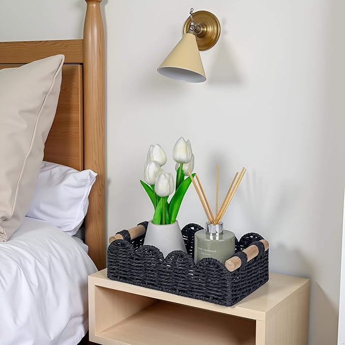 CubesLand Bathroom Basket Organizer, Toilet Tank Paper Storage Baskets 2PK