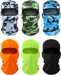 SATINIOR 6 Pcs Ski Mask Cover Balaclava Full Face Mask Summer Face Cover UV Windproof Balaclava for Men Women Outdoor Sports