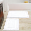SHACOS Soft Microfiber White Bathroom Rugs Sets 2 Pieces 32x20 inch