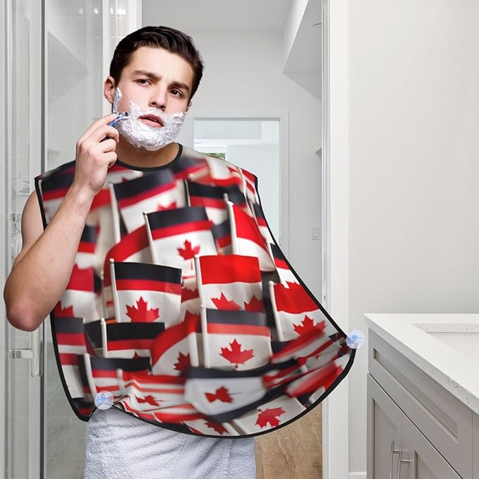 Abstract Paint Splashes Print Beard Bib Shaving Apron, Beard Hair Trimming Cape Gift For Dad