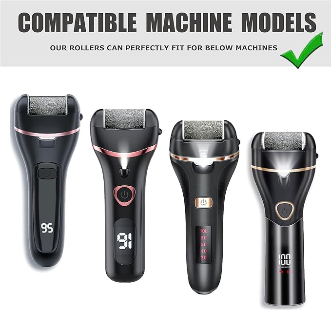 12 Pack Electric Pedicure Device Replacement Roller Heads with Same Mineral Stone for Feet Care Perfect Grinding Heads for Callus Remover for Daily Maintenance (12pcs Light Coarse)