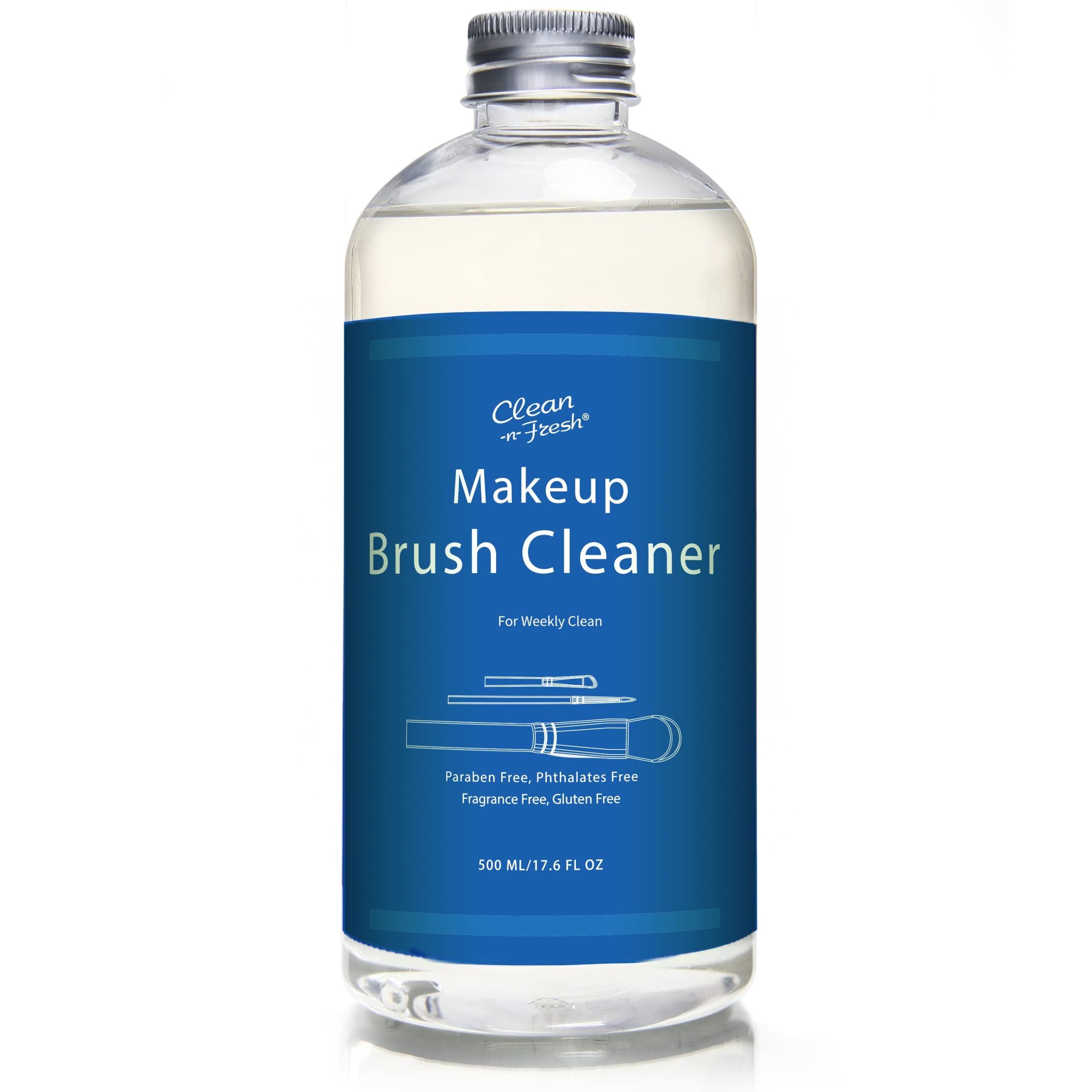 17.6 FL OZ Makeup Brush Cleaner for Brushes, Sponge and Puff,Deep Cleaning Washing Cleanser Shampoo