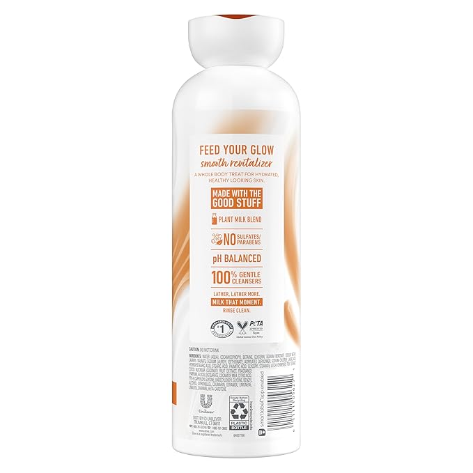 Dove Plant Milk Body Wash Coconut & Lychee, 17.5 fl oz I Plant milk body wash with coconut milk blend and tropical lychee scent for soft, moisturized and healthy-looking skin