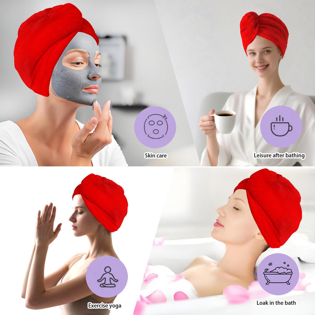 AGKXHDEC Microfiber Hair Drying Towel Wrap,Hair Turbans Towel for Wet Hair