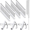 48 Pieces Hair Perm Rods Short Cold Wave Rods Plastic Perming Irons Hair Curling Rollers Curlers with Steel Pintail Comb Rat Tail Comb for Hairdressing Styling Supplies(0.63 Inch,White)