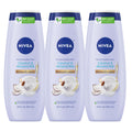 NIVEA Pampering Coconut and Almond Milk Body Wash, Multipack, 3 x 20 FL OZ