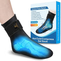 highco Ankle Ice Pack Wrap for Swelling and Injuries Recovery,Reusable Gel Ice Pack for Foot and Ankle,Ice Cold Compression Sock for Foot Heel Wrap,Tendonitis,Plantar Fasciitis,Swelling,Sprained,Black
