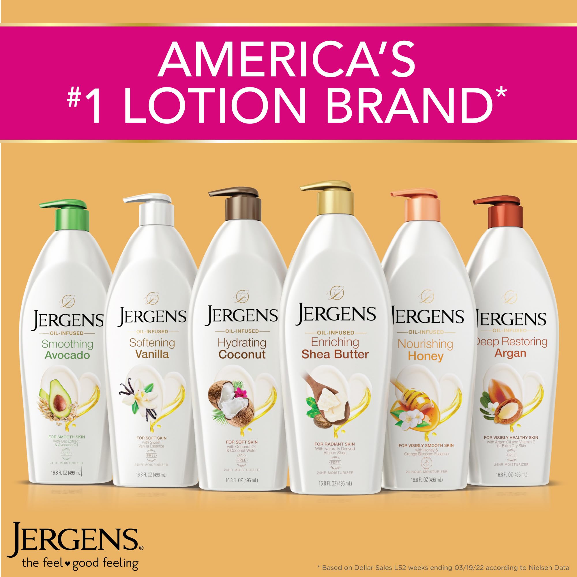 Jergens Shea Butter Body Lotion, Deep Moisturizer for Dry Skin, 16.8 fl oz