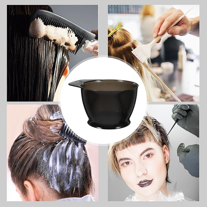 SHERCHPRY Hair Color Mixing Bowl Set 2-Pack Hair Dye Bowl with Measurement Scale Anti-Slip Tinting Bowls for Salon Coloring Reusable Hairdressing Container for Home Oil Treatment