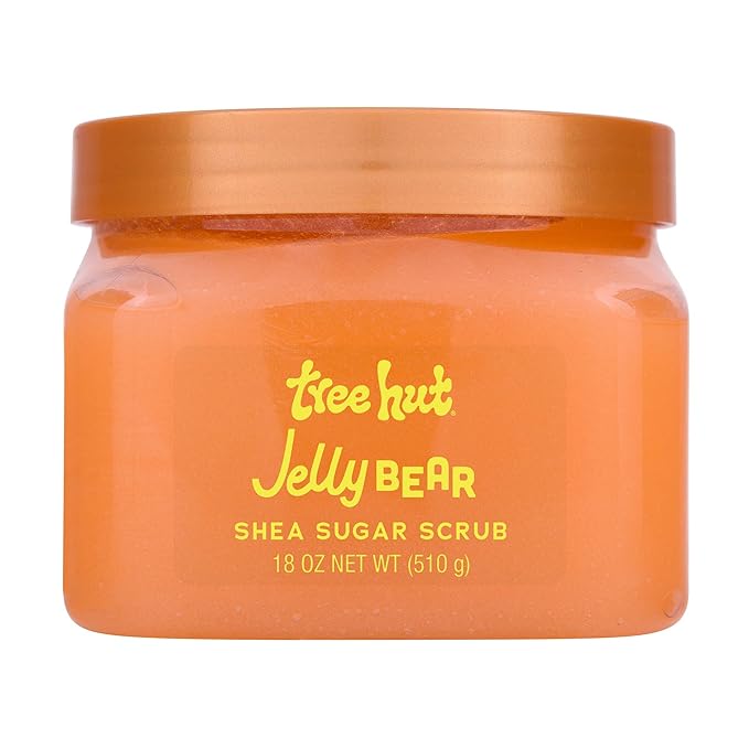 Tree Hut Jelly Bear Body Scrub, Exfoliating Sugar Scrub, Vegan, 18 Oz