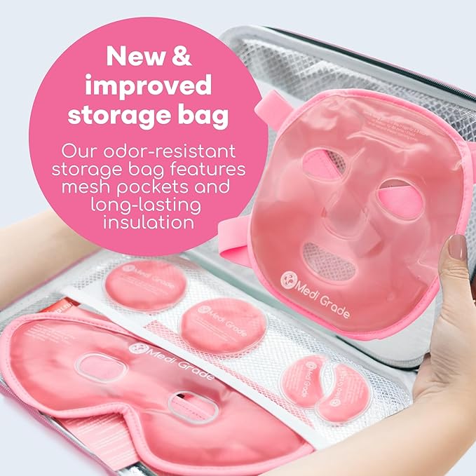 Medi Grade Cooling Face Mask Set Pink