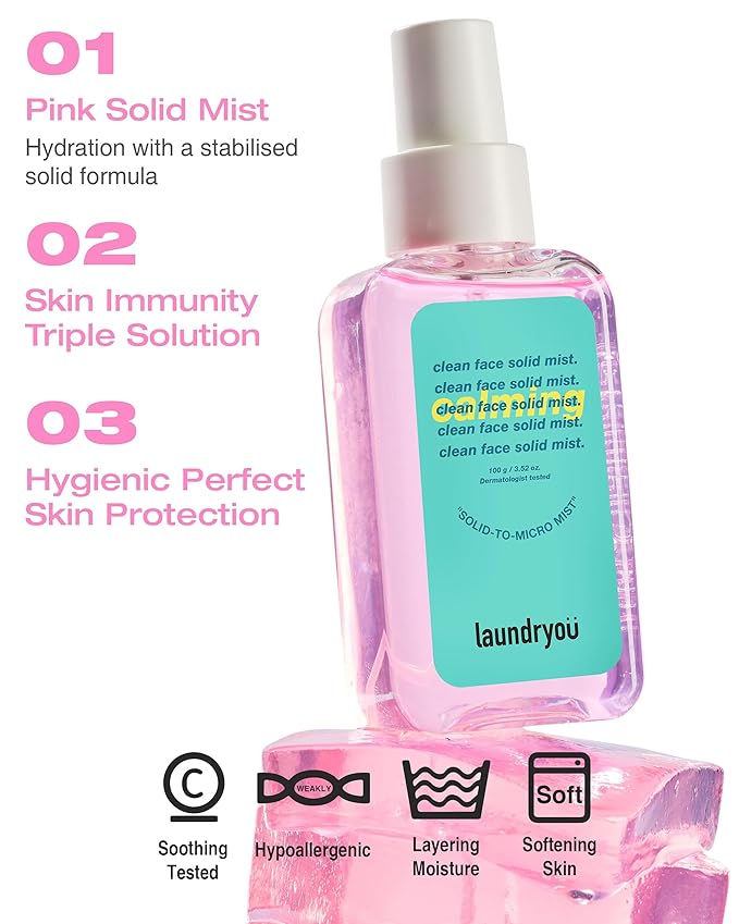 LAUNDRYOU Hydrating Jelly Mist | Soothing Facial Spray with Probiotics for Skin Barrier Support | Lightweight & Moisturizing | Korean Skin Care (3.38 fl oz)