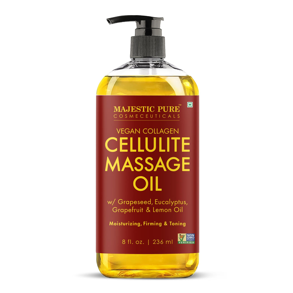 Majestic Pure Cellulite Massage Oil, Toning Body Blend, 8 Fl Oz