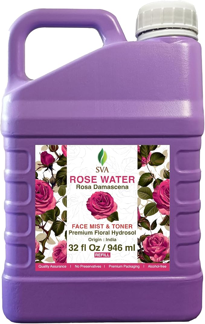 SVA Rose Water, Huge Bottle, Large Size, 32 Fl Oz (946 ml)