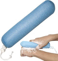 KkaFFe Bath Brush Head with Sponge,Back Scrubber Bath Mesh Bath Body Brush Head for Elderly Aid Bathing and Shower (Blue Head)