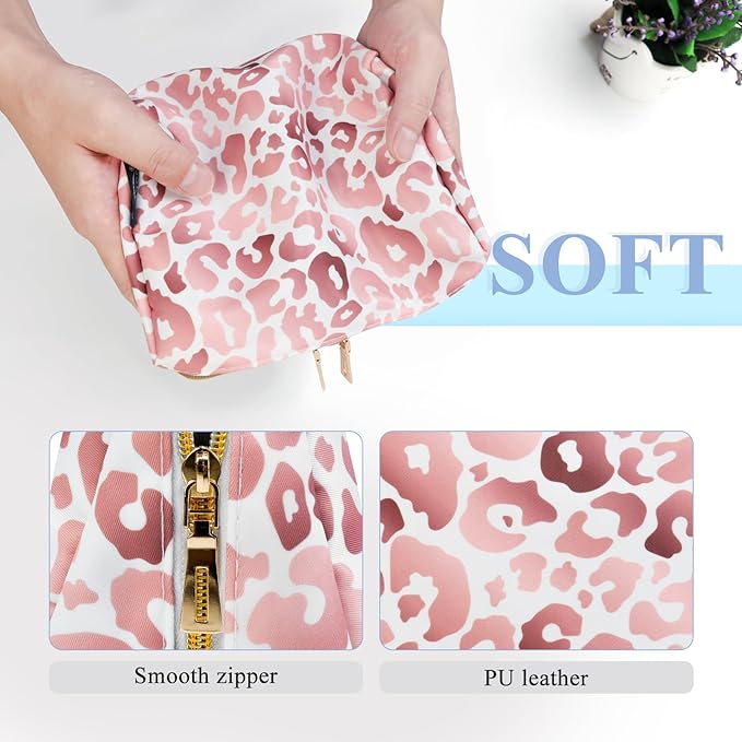 Aosbos Small Makeup Pouch, Travel Cosmetic Bags for Women,Travel Pouch