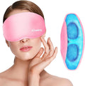 Cooling Eye Mask for Puffy Eyes, Ice Eye Pack After Surgery Relief - Reuable Cold Compress for Dry Eye - Comfortable Perfect Fit Gel Sleep Mask, Pink of 3D