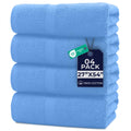 DAN RIVER 600 GSM Cotton Large Bath Towels Set of 4, 27 x 54 Inches, M-Blue