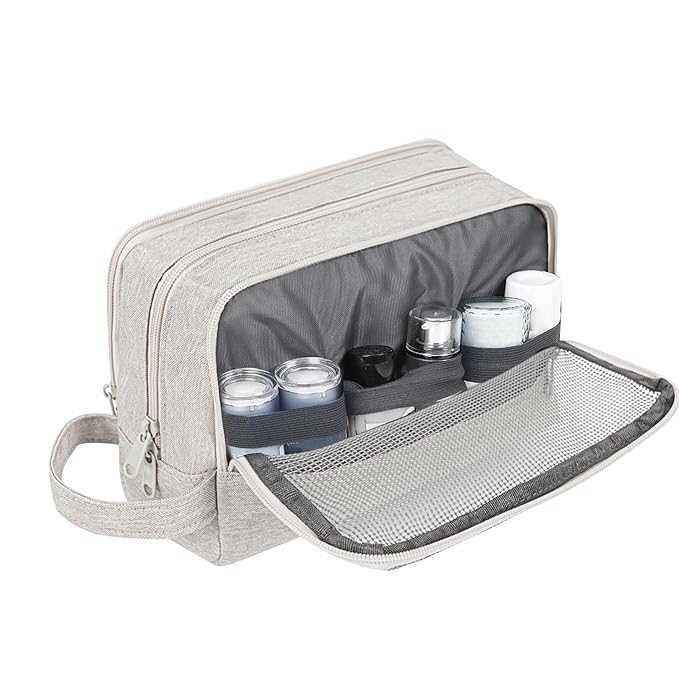 WANDF Travel Toiletry Bag for Men, Small Dopp Kit for Toiletries