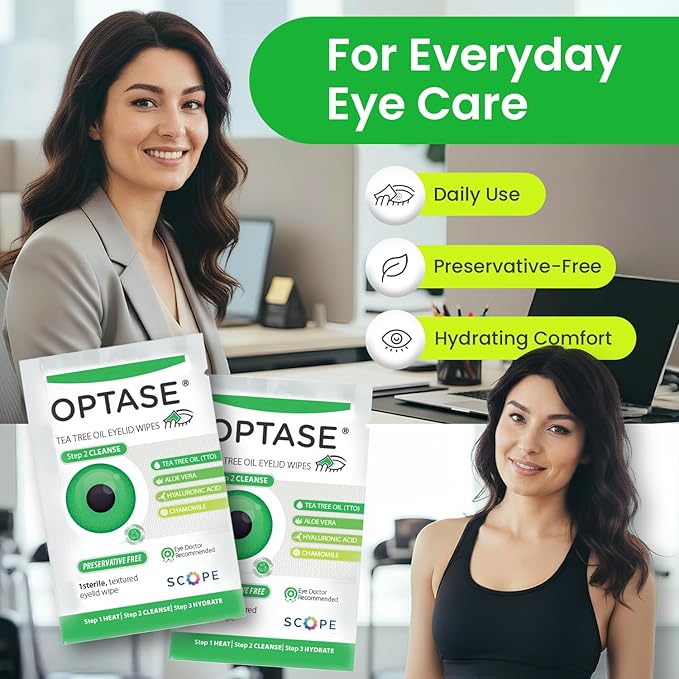 OPTASE® TTO Eyelid Cleansing Wipes, 20 Count