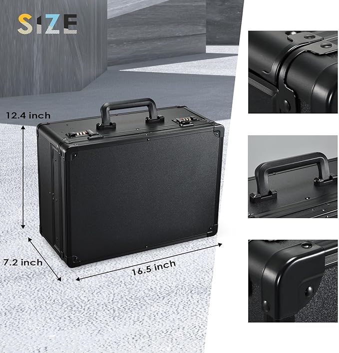 Yueieoun Barber Case with Clippers Sliding Tray, Profesional Barbers Briefcase Tool Case, Barber Cases for Clippers and Supplies, Hair Scissors Trimmer Organizer, Salon Grooming Hard Travel Suitcase