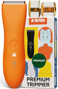 MERIDIAN The Trimmer Premium - Body Hair Trimmer & Electric Shaver for Men and Women for Pubic Hair, Chest, Legs & Bikini Line, Waterproof & Rechargeable, Blaze