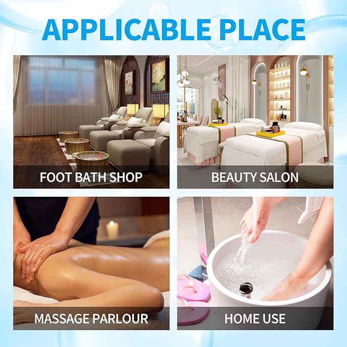nbc BeautiLab Pedicure Kit Foot Soak Set: Bubble Salt, Sugar Scrub, Massage Mask, Massage Lotion in a Box, 4 Step Foot Spa Kit for Dry Feet, Calluses and Tired Feet(3 Set Pacific Waves)