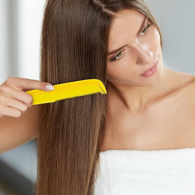 Leinuosen 12 Pieces Hair Combs Set Pocket Plastic Fine Tooth Dressing Comb for Women and Men, Peines Para Cabello(Pink, Yellow, Blue)