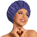 Edoneery Reusable Shower Caps for Women, Waterproof Long Hair Bonnet