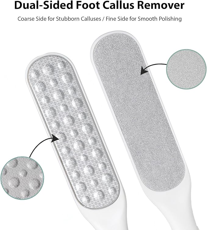 UZOQPAIZF Professional Callus Remover for Feet & Foot File - Gentle on Skin, Pedicure Tool for Hard Skin, Rough & Cracked Heels - Wet/Dry Use Foot Scraper & Dead Skin Remover